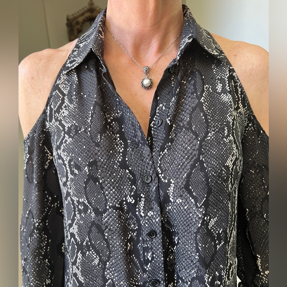 Parker Print Silk Blouse - Picture 2 of 7